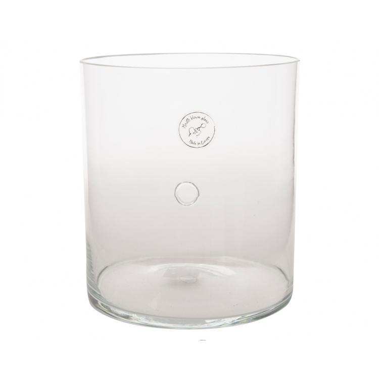 ΒΑΖΟ ΔΙΑΦΑΝΟ ΜΕ ΤΡΥΠΑ ΓΙΑ ΠΑΡΟΧΗ ΡΕΥΜΑΤΟΣ Mouth Blow Glass Kaemingk Γυαλί Φ20*30