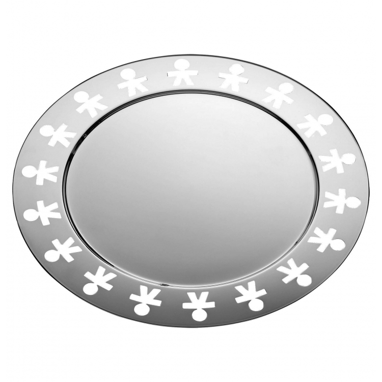 ΔΙΣΚΟΣ ΙΝΟΧ 18/10 Φ40 ME ΑΝΘΡΩΠΑΚΙΑ ΟΒΑΛ GIROTONDO ALESSI Inox 57*45