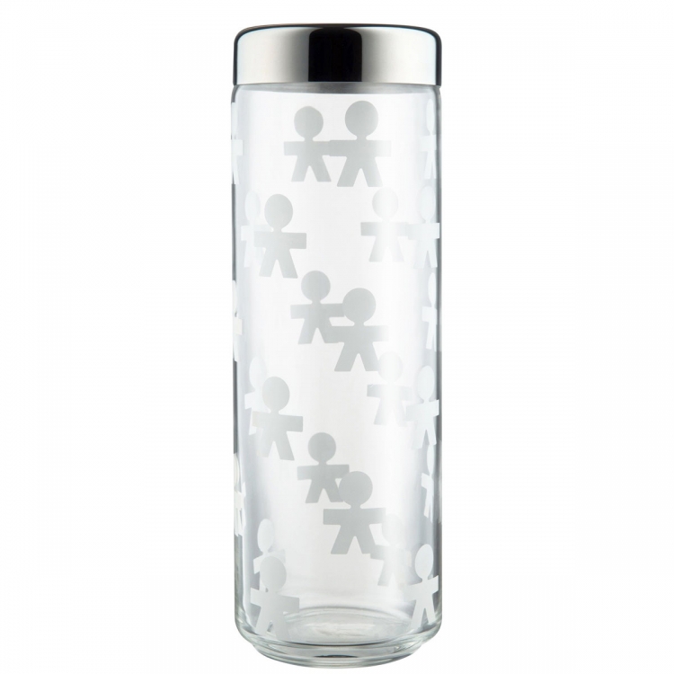 ΒΑΖΟ ΑΠΟΘΗΚΕΥΣΗΣ 18/10 ΜΕ ΑΝΘΡΩΠΑΚΙΑ 225cl Γυαλί Φ10*30Υ