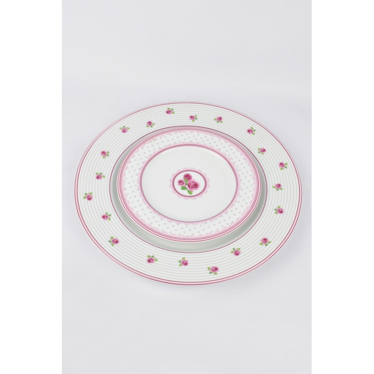 ΠΙΑΤΕΛΑ ΚΑΙ ΠΙΑΤΟ ΦΡΟΥΤΟΥ ΜΕ ΛΟΥΛΟΥΔΙΑ 7ΤΜΧ Πορσελάνη Φ19,5 (Φ31)