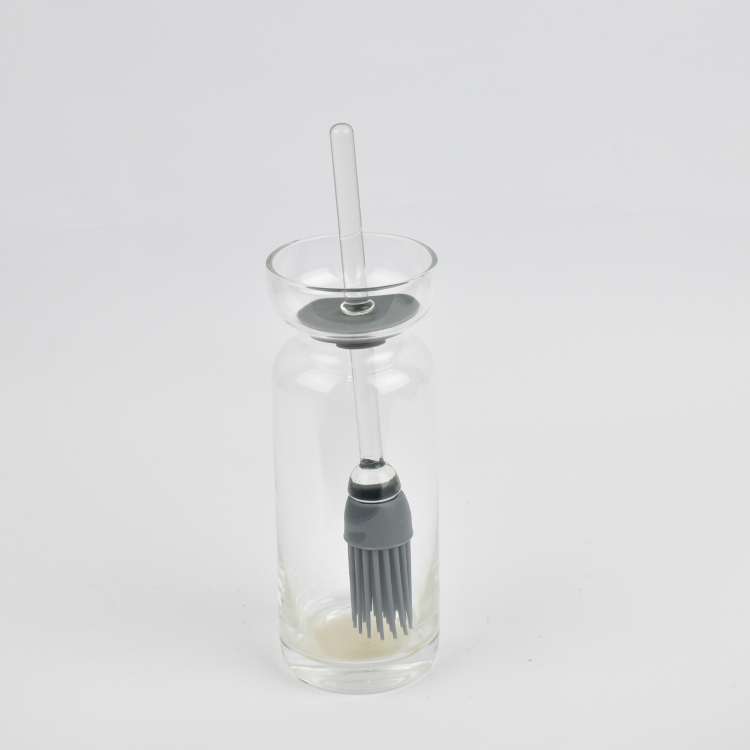 ΒΑΖΟ ΔΙΑΦΑΝΟ ΜΕ ΠΙΝΕΛΟ ΣΙΛΙΚΟΝΗΣ Γυαλί Φ6*20Υ