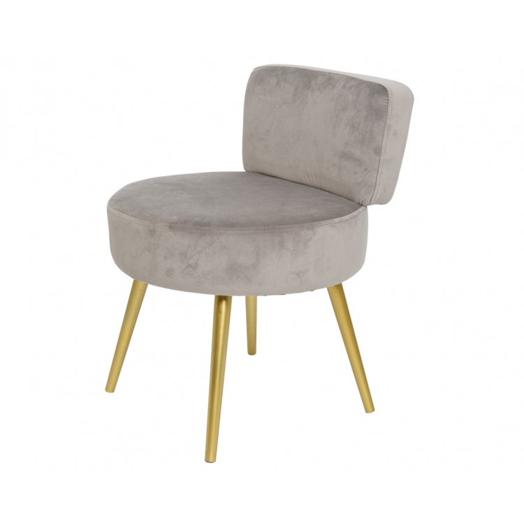 ΣΚΑΜΠΟ ΒΕΛΟΥΔΙΝΟ ΓΚΡΙ ΜΕ ΠΛΑΤΗ Kaemingk Μέταλλο Φ44*63