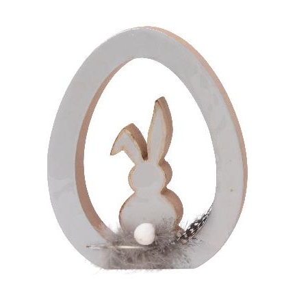 ΔΙΑΚΟΣΜΗΤΙΚΟ ΑΥΓΟ ΜΕ ΛΑΓΟΥΔΙ Kaemingk Ξύλο 14*2.5*18