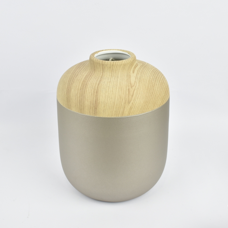 ΒΑΖΟ ΟΨΗ ΞΥΛΟΥ ΚΑΙ ΑΣΗΜΟΧΡΥΣΟ Κεραμικό Φ19Χ22Υ