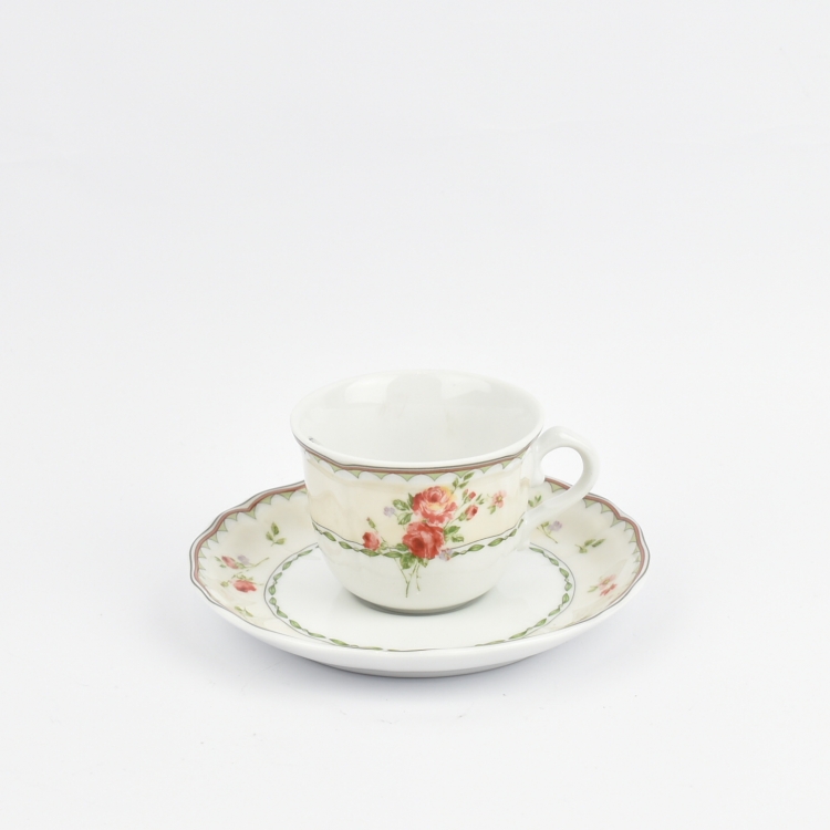 ΠΟΤΗΡΙ ΚΑΦΕ ΜΕ ΛΟΥΛΟΥΔΙΑ ΣΕΤ 6ΤΜΧ Πορσελάνη Φ7Χ9Χ5