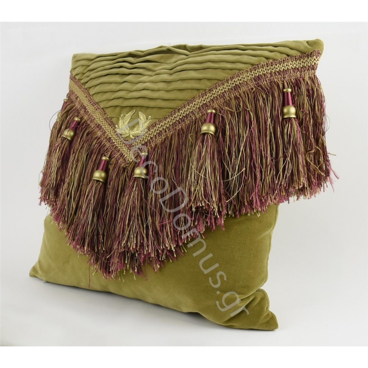 ΜΑΞΙΛΑΡΙ ΠΡΑΣΙΝΟ ΛΑΔΙ ΜΕ ΚΡΟΣΙΑ ΜΕ ΓΕΜΙΣΗ Βελούδο 40*43