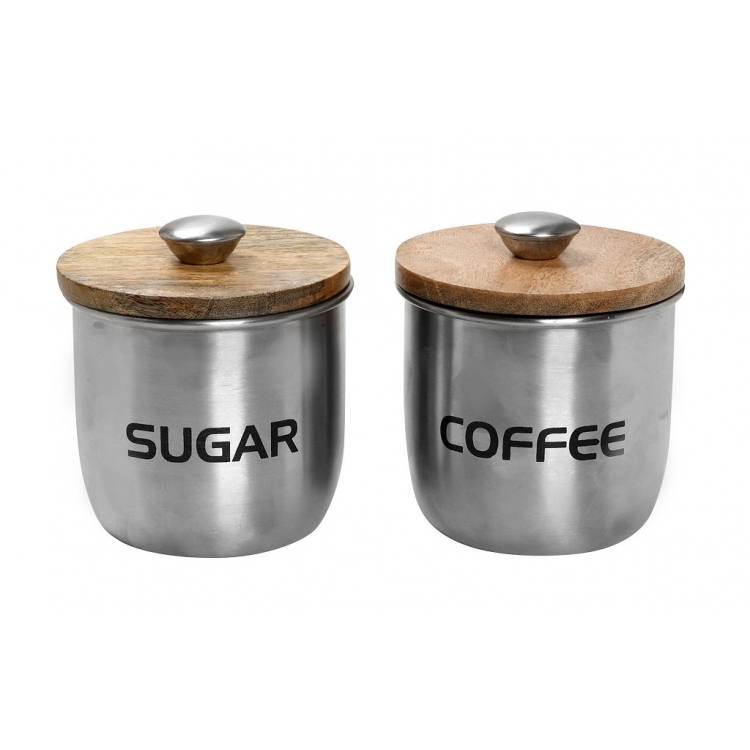 ΒΑΖΟ ΑΠΟΘΗΚΕΥΣΗΣ ΖΑΧΑΡΗ+ΚΑΦΕ ΣΕΤ 2ΤΜΧ Inox Φ13.5*13Y