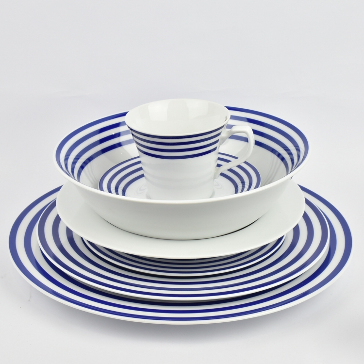 ΣΕΡΒΙΤΣΙΟ ΜΕ ΜΠΛΕ ΡΙΓΑ 20ΤΜΧ Πορσελάνη