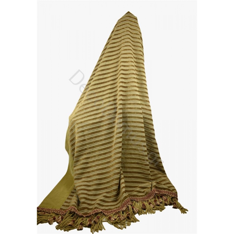 ΡΙΧΤΑΡΙ ΛΑΔΙ - ΠΡΑΣΙΝΟ ΜΕ ΚΑΦΕ ΚΑΙ ΚΡΟΣΙΑ Βελούδο 175*220