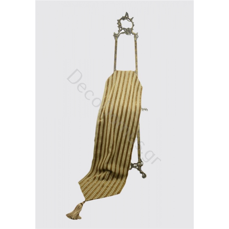 ΡΑΝΕΡ ΛΑΔΙ-ΠΡΑΣΙΝΟ ΜΕ ΚΑΦΕ ΚΑΙ ΦΟΥΝΤΑ Βελούδο 145x40