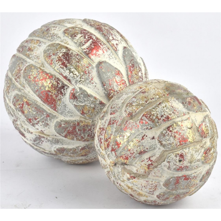 ΜΠΑΛA ΔΙΑΚΟΣΜΗΤΙΚH ΦΤΕΡΑ ΚΟΚΚΙΝΟ ΚΑΙ ΧΡΥΣΟ MΙΚΡΗ Κεραμικό Φ10