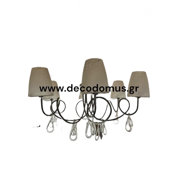 ΦΩΤΙΣΤΙΚΟ - ΠΟΛΥΦΩΤΟ ΜΕ ΦΥΣΙΤΟ ΓΥΑΛΙ 6Φ ΟΠΑΛΙΝΑ ΛΕΥΚΗ ΚΑΙ ΚΡΥΣΤΑΛΛΑ Γυαλί Φ60*30