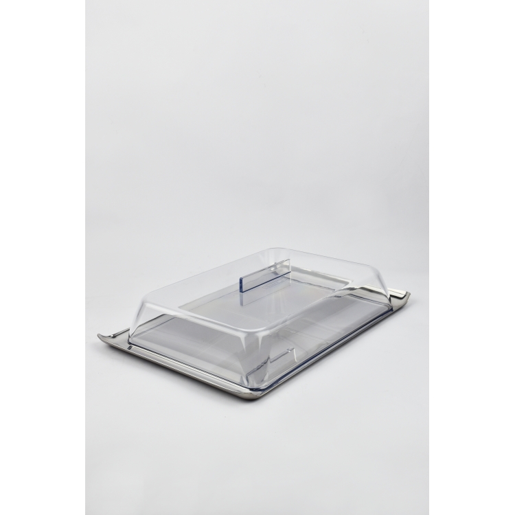 ΤΥΡΙΕΡΑ 2 ΘΕΣΕΩΝ 18/10 ΜΕ ΚΑΠΑΚΙ Plexiglass 19,5*28*6,5