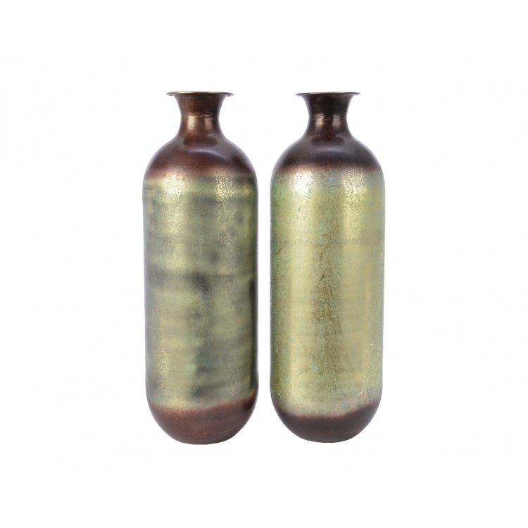 ΒΑΖΟ ΠΡΑΣΙΝΟ-ΚΑΦΕ ΜΕΓΑΛΟ Μέταλλο Φ17*52