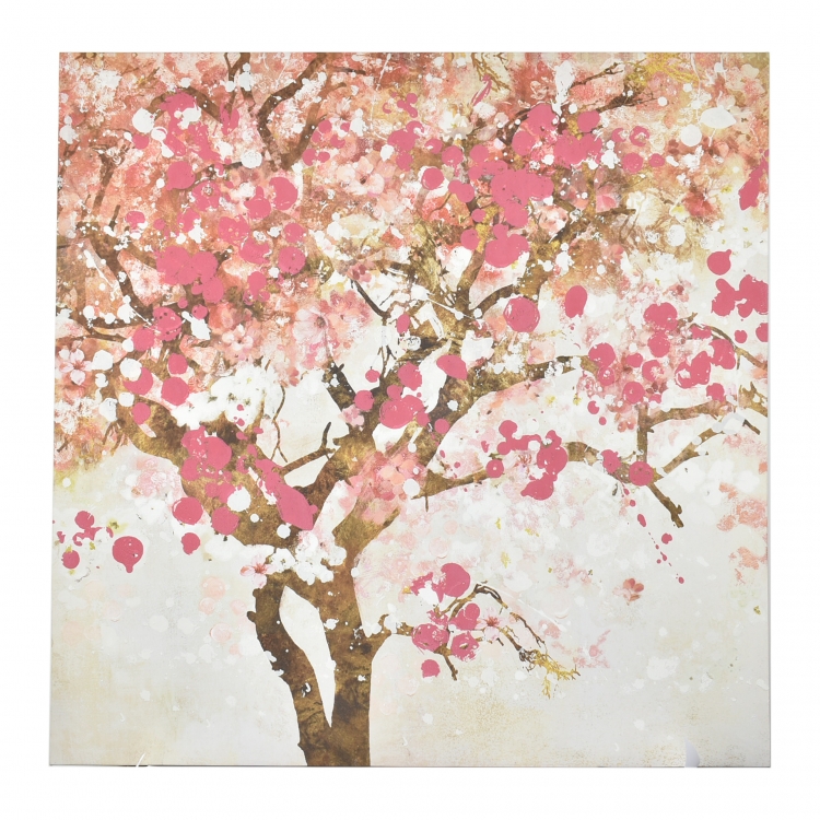 ΠΙΝΑΚΑΣ ΑΜΥΓΔΑΛΙΑ ΡΟΖ-ΚΑΦΕ Καμβάς 80*80