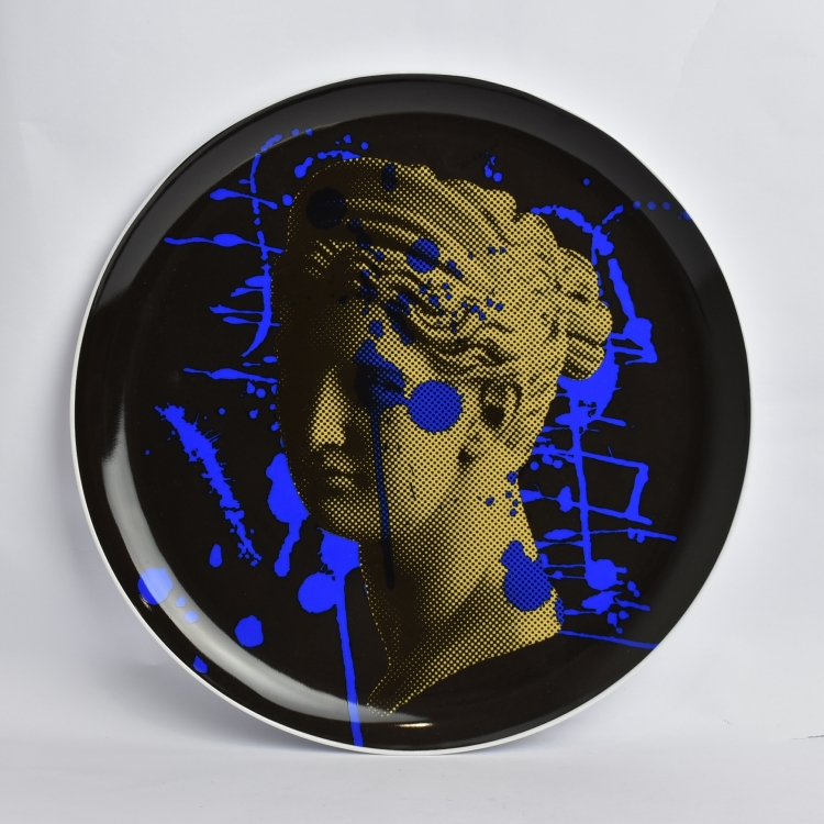 ΠΙΑΤΟ ΤΟΙΧΟΥ ΔΙΑΚΟΣΜΗΤΙΚΟ ENJOY THINKING ARTEMIS Πορσελάνη Φ30