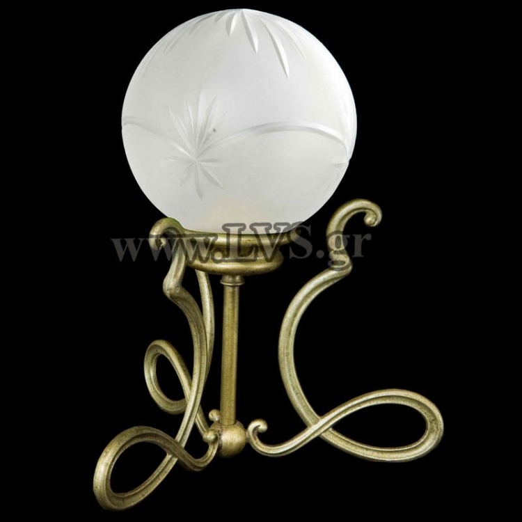 ΦΩΤΙΣΤΙΚΟ ΕΠΙΤΡΑΠΕΖΙΟ ΜΠΡΟΥΤΖΙΝΟ ΜΕ ΣΦΑΙΡΑ ΟΠΑΛΙΝΑ ΚΙΤΡΙΝΗ ΜΕ ΠΡΑΣΙΝΗ Μπρούτζος 20*30