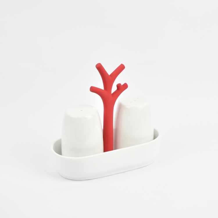 ΑΛΑΤΟΠΙΠΕΡΙΕΡΑ ΛΕΥΚΗ ΜΕ ΚΟΡΑΛΙ Πορσελάνη 17*8.5*17