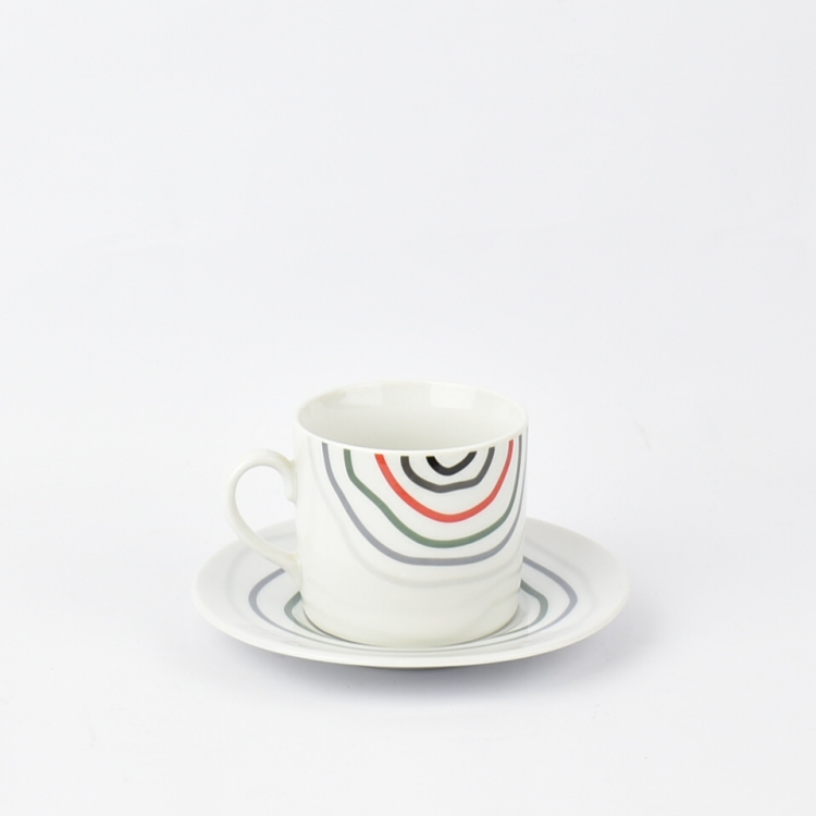 ΠΟΤΗΡΙΑ ΤΣΑΓΙΟΥ ΛΕΥΚΟ ΜΕ ΜΩΒ ΚΥΚΛΟΥΣ ASLANIS 6 ΤΜΧ Πορσελάνη Φ8.2*7.2