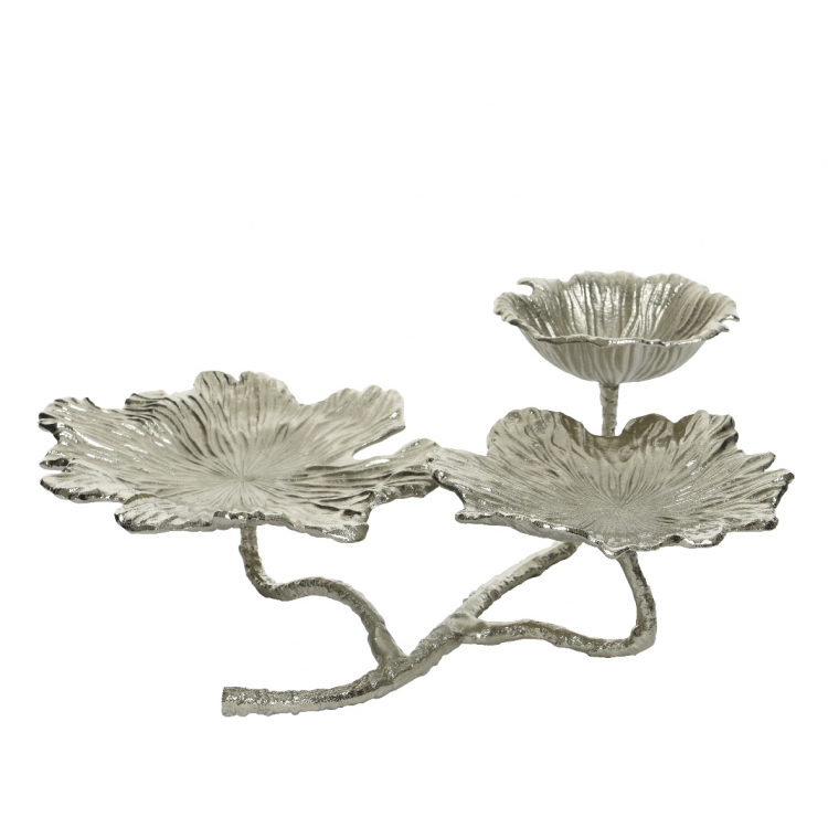 ΔΙΑΚΟΣΜΗΤΙΚΟ ΜΕ 3 ΦΥΛΛΑ ΑΣΗΜΙ Μέταλλο 48*53*17