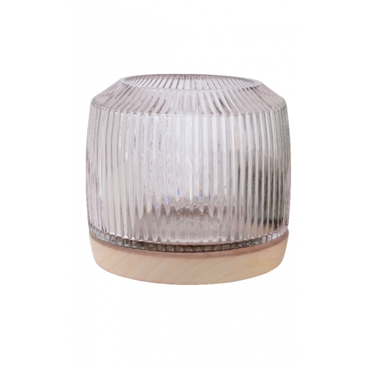 ΚΗΡΟΠΗΓΙΟ ΡΟΖ ΜΕ ΞΥΛΙΝΗ ΒΑΣΗ ΧΑΜΗΛΟ Ξύλο Φ20*20