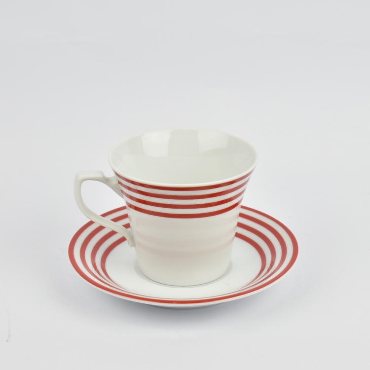 ΦΛΥΤΖΑΝΙΑ ΤΣΑΓΙΟΥ ΜΕ ΚΟΚΚΙΝΗ ΡΙΓΑ ΣΕΤ 6ΤΜΧ Πορσελάνη 9.3*h11.5*8.50handle