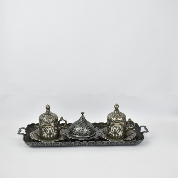 ΔΙΣΚΟΣ  ΜΕ 2 ΦΛΥΤΖΑΝΙΑ ΚΑΦΕ ΚΑΙ ΠΙΑΤΟ ΓΛΥΚΟΥ Πορσελάνη 36*14*10