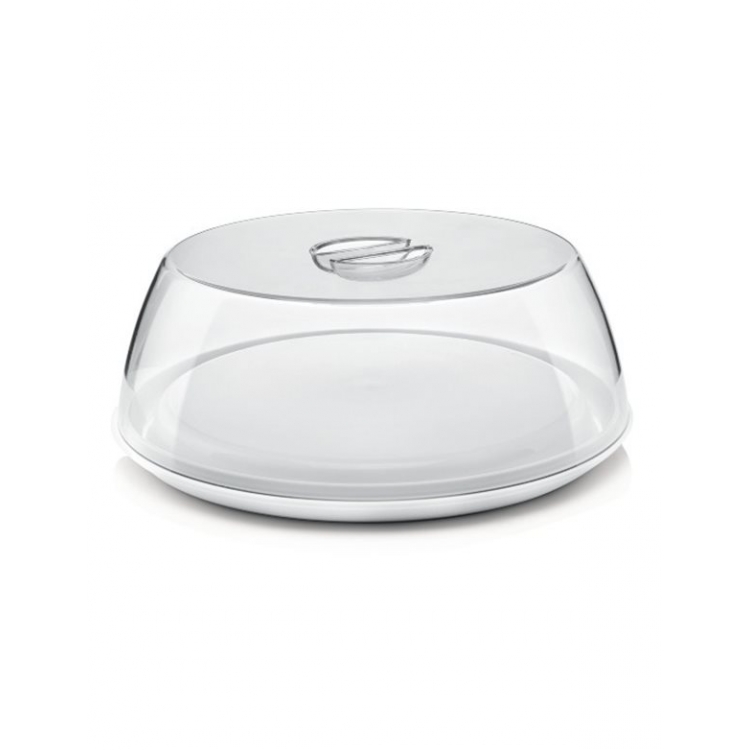 ΤΟΥΡΤΙΕΡΑ ΜΕ ΚΑΠΑΚΙ ΛΕΥΚΗ Plexiglass Φ33*12Υ