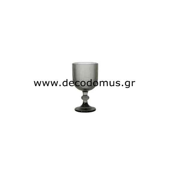 ΠΟΤΗΡΙ ΝΕΡΟΥ ΜΕ ΠΟΔΙ ΓΚΡΙ ΑΝΑΓΛΥΦΟ 365ml 6 ΤΜΧ Γυαλί Φ8.7*16.3
