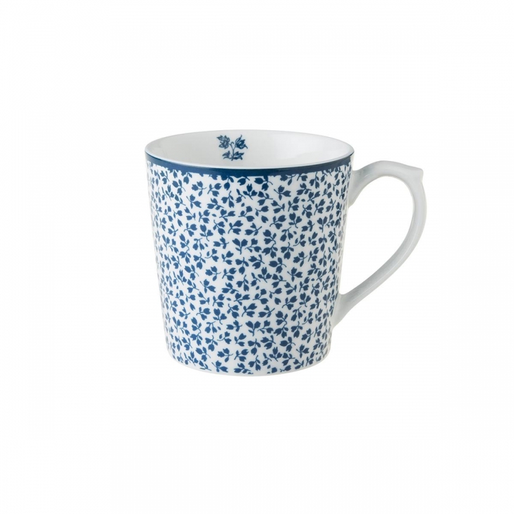 LAURA ASHLEY-ΚΟΥΠΑ ΛΕΥΚΗ ΜΠΛΕ  ΜΕ ΨΗΛΟ FLORIS 320ML-BLUEPRINT Πορσελάνη Φ9*12*9