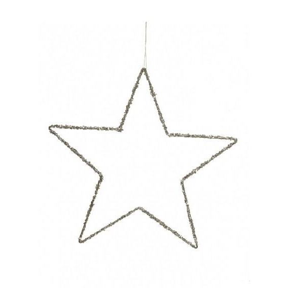 ΑΣΤΕΡΙ ΜΕ ΓΚΛΙΤΕΡ ΧΡΥΣΟΑΣΗΜΙ ΜΕΓΑΛΟ  Φ40*0.5