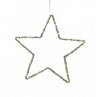 ΑΣΤΕΡΙ ΜΕ ΓΚΛΙΤΕΡ ΧΡΥΣΟΑΣΗΜΙ ΜΕΓΑΛΟ  Φ30*0.5