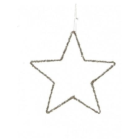 ΑΣΤΕΡΙ ΜΕ ΓΚΛΙΤΕΡ ΧΡΥΣΟΑΣΗΜΙ MΕΣΣΑΙΟ  Φ25*0.5