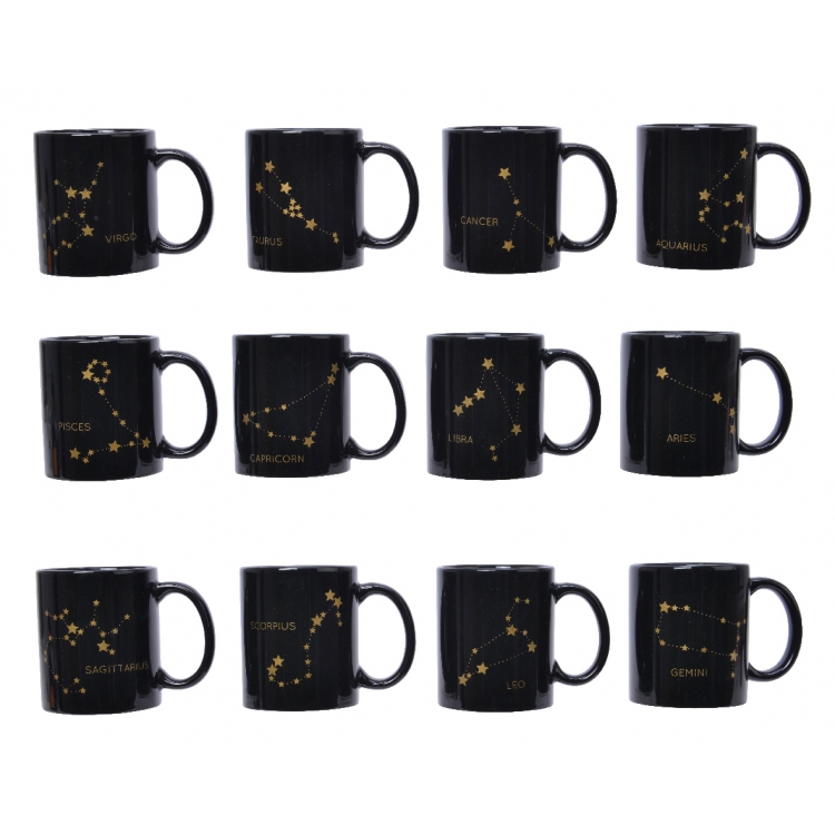 ΚΟΥΠΑ ΜΑΥΡΗ ΖΩΔΙΟ ΣΚΟΡΠΙΟΣ Πορσελάνη 12*8*9.4