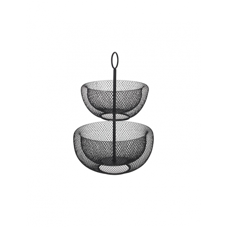 ΦΡΟΥΤΙΕΡΑ ΔΙΠΛΗ ΜΑΥΡΗ MESH Μέταλλο Φ29*38Υ