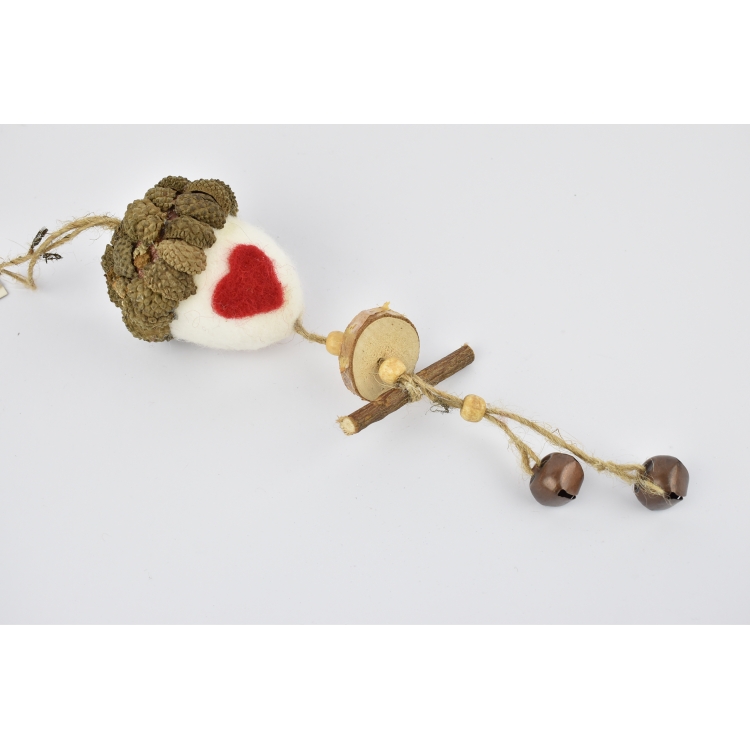 ΚΟΥΚΟΥΝΑΡΙ ΜΕ ΚΟΚΚΙΝΗ ΚΑΡΔΙΑ Ύφασμα 35cm