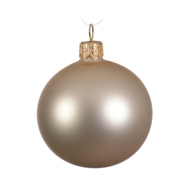 ΜΕΓΑΛΗ ΧΡΙΣΤΟΥΓΕΝΝΙΑΤΙΚΗ ΜΠΑΛΑ ΜΑΤ ΣΕ ΜΕΤΑΛΛΙΚΟ ΧΡΩΜΑ ΠΕΡΛΑΣ Γυαλί Φ15