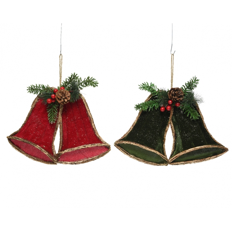 ΚΑΜΠΑΝΑ ΔΙΠΛΗ 2 ΧΡΩΜΑΤΑ Ύφασμα 35*25