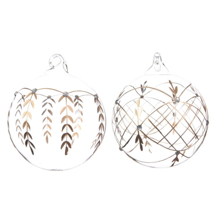 ΜΠΑΛΑ ΔΙΑΦΑΝΗ ΜΕ ΧΡΥΣΕΣ ΛΕΠΤΟΜΕΡΕΙΕΣ Γυαλί Φ8