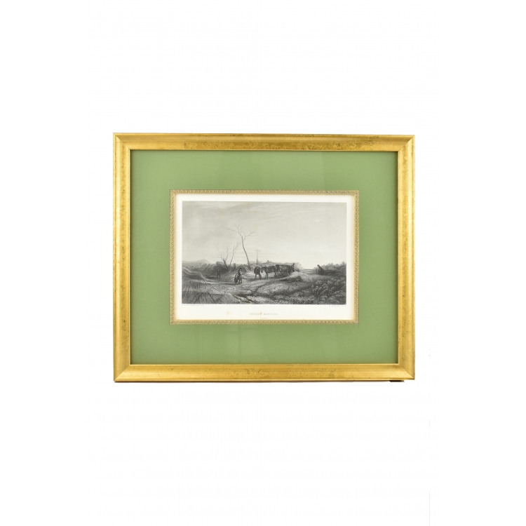 ΠΙΝΑΚΑΣ ΓΚΡΑΒΟΥΡΑ ΑΛΟΓΑ ΠΡΑΣΙΝΟ ΦΟΝΤΟ ΧΡΥΣΗ ΚΟΡΝΙΖΑ Ξύλο 49*40