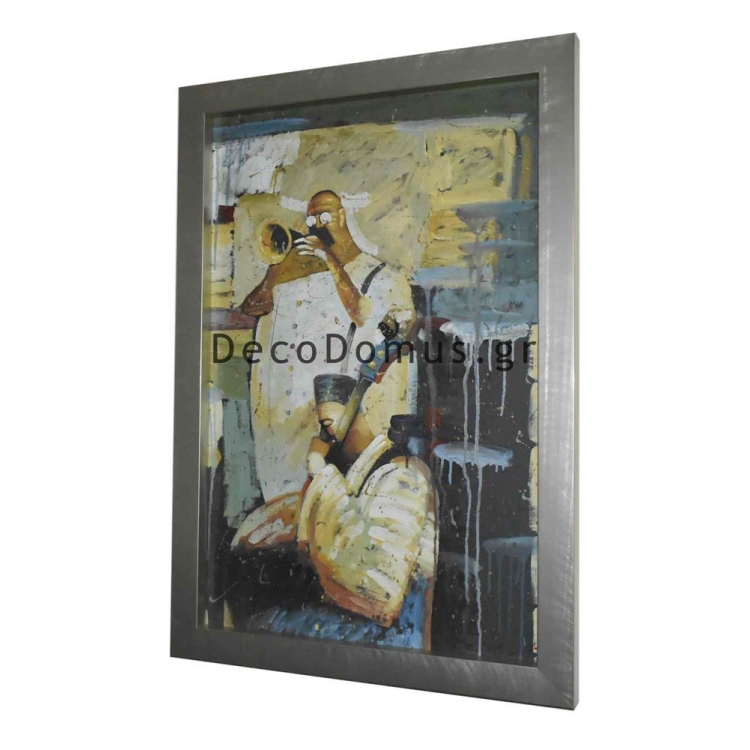 ΠΙΝΑΚΑΣ ΖΩΓΡΑΦΙΚΗΣ ΜΟΥΣΙΚΟΣ ΜΕ ΑΣΗΜΟΧΡΥΣΗ ΚΟΡΝΙΖΑ Ξύλο 70*4*100