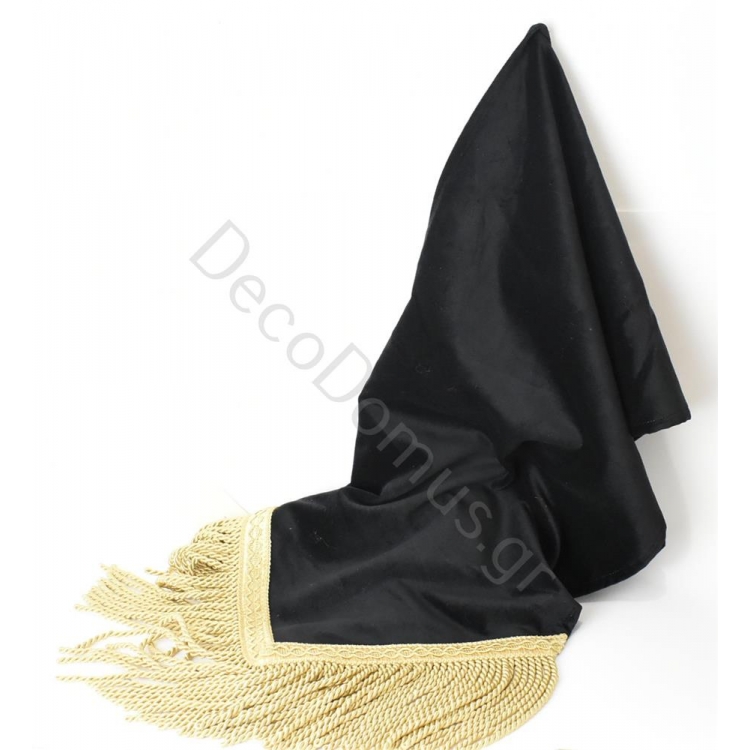 ΤΡΑΒΕΡΣΑ ΠΑΡΑΛΛΗΛΟΓΡΑΜΜΟ VELVET BLACK Βελούδο 40x140