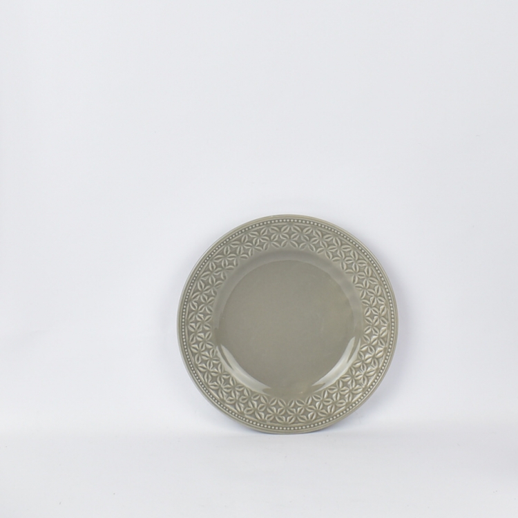 ΠΙΑΤΟ ΦΡΟΥΤΟΥ L.V. STUDIO ΓΚΡΙ ΣΕΤ 6 ΤΜΧ Πορσελάνη Φ21