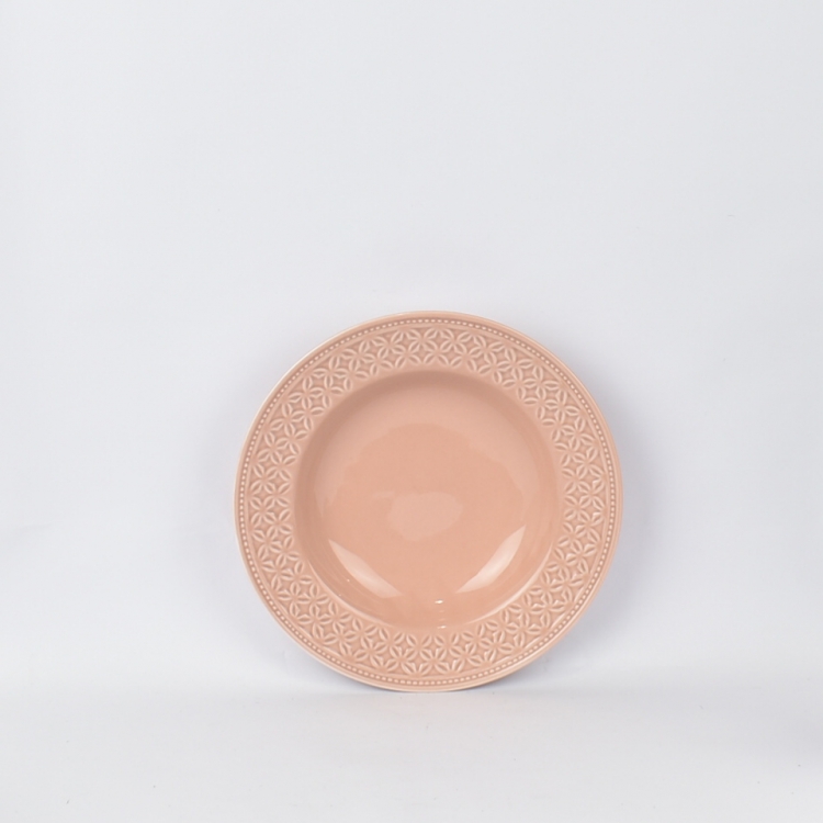 ΠΙΑΤΟ ΒΑΘΥ L.V. STUDIO ΡΟΖ ΣΕΤ 6 ΤΜΧ Πορσελάνη Φ23.5*4