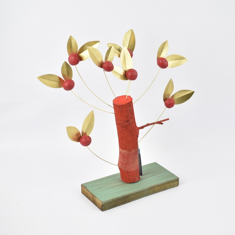 ΕΠΙΤΡΑΠΕΖΙΟ ΔΕΝΤΡΟ-ΕΛΙΑ ΚΟΚΚΙΝΟ Ξύλο 7.5*15*29