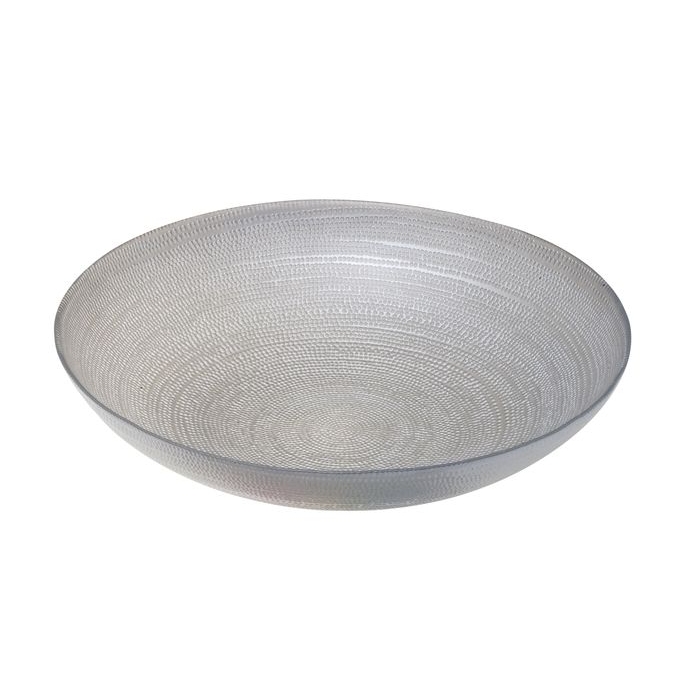 ΦΡΟΥΤΙΕΡΑ ΓΥΑΛΙΝΗ ΣΤΡΟΓΓΥΛΗ Φ30 MOSAIC ΓΚΡΙ Γυαλί Φ30*5