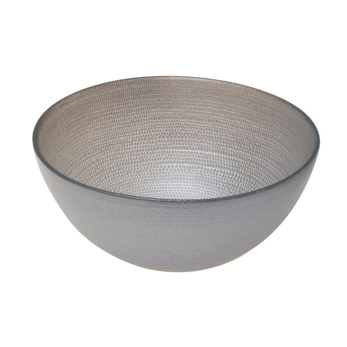 ΣΑΛΑΤΙΕΡΑ ΣΤΡΟΓΓΥΛΗ MOSAIC ΓΚΡΙ Γυαλί Φ21*9