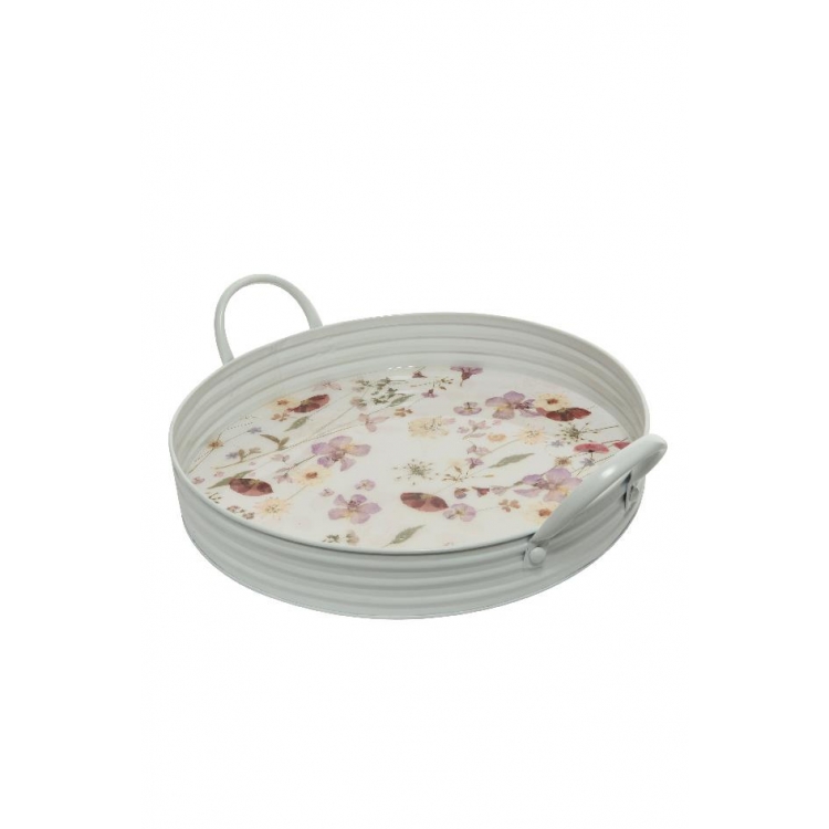 ΔΙΣΚΟΣ ΣΤΡΟΓΓΥΛΟΣ ΛΕΥΚΟΣ ΜΕ ΛΟΥΛΟΥΔΙΑ Μέταλλο 44.5*55*14Υ