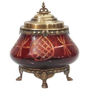 ΣΟΚΟΛΑΤΙΕΡΑ ΜΕ ΚΑΠΑΚΙ ΧΕΙΡΟΠΟΙΗΤΗ ΜΕ ΤΑΓΙΑΡΙΣΜΕΝΟ ΚΟΚΚΙΝO ΓΥΑΛΙ Γυαλί 16*15*2