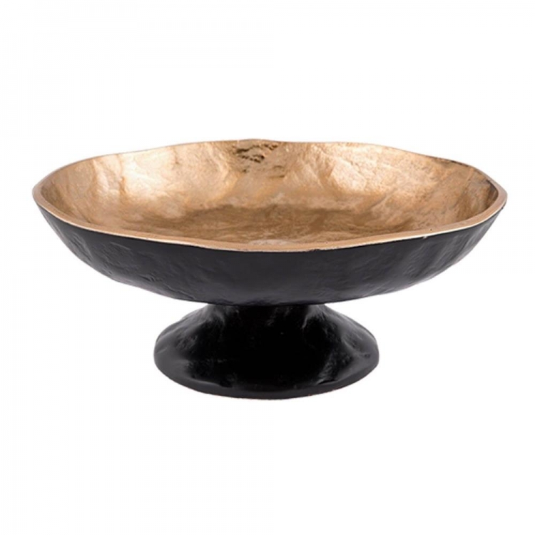 ΠΙΑΤΕΛΑ ΜΕ ΠΟΔΙ ΧΡΥΣΗ-ΜΑΥΡΗ  ΣΦΥΡΗΛΑΤΗ Μέταλλο Φ28*10